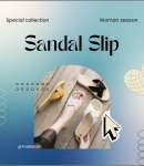  Sandal Slip Wanita Suede Etnik 