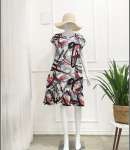 TC-98344 Home Dress Ruffle Pendek Busui friendly daster murah bahan premium batam